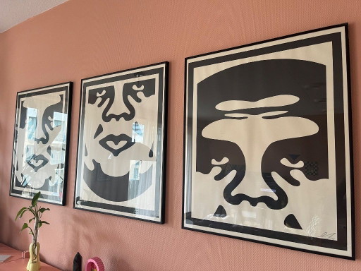 Obey Giant Triptych – Shepard Fairey – 3 Prints in frame
