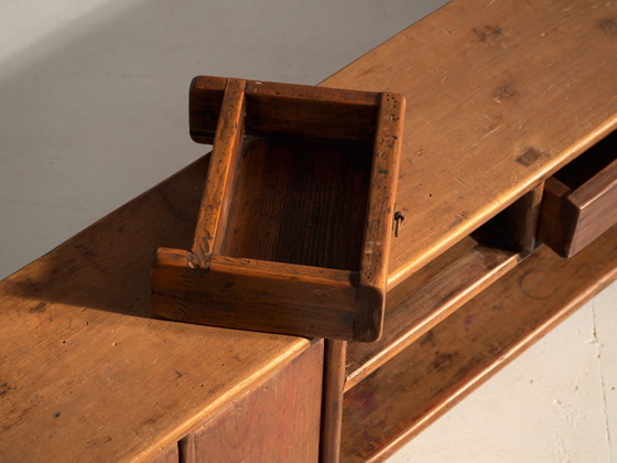 Antique Chinese low cabinet in elm wood – China, circa 1900 – Sideboard cabinet, Iron (photo 28 of 40)