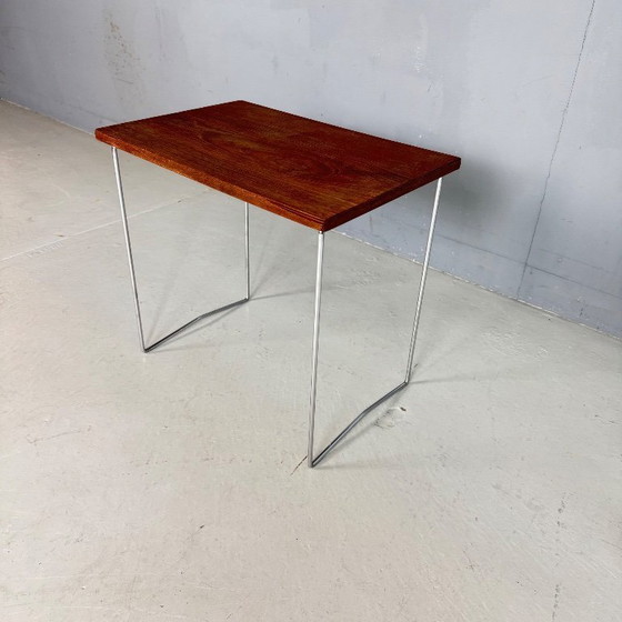 Image 1 of Mesa auxiliar Tomado teca-cromo