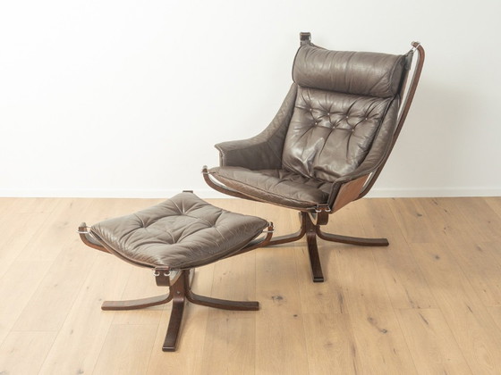 Image 1 of FALCON chair with footstool, Sigurd Ressell for Vatne Møbler, Vintage