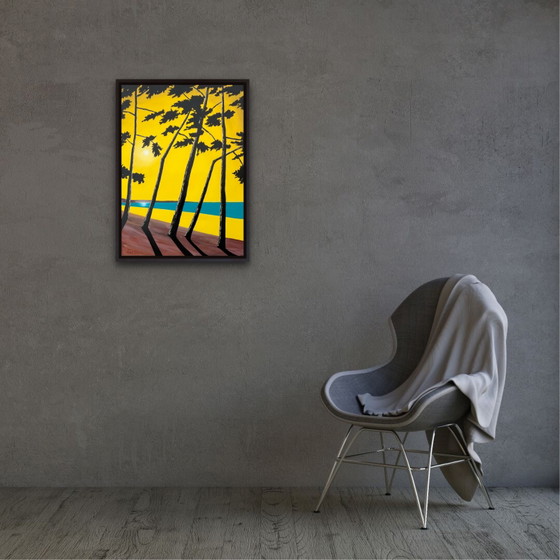 Image 1 of Acrylic and ink on canvas. 70x50cm