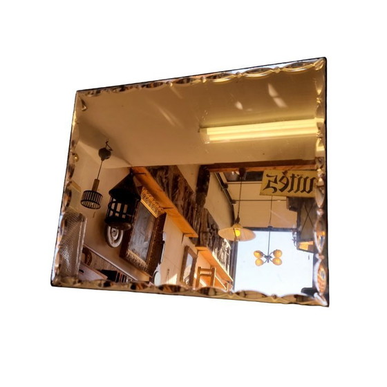 Image 1 of Vintage French glass plate, Venetian style, 1950s