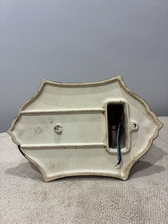 PAN Keramik ceramic wall or ceiling lamp, brown lava glaze, 1970s, Wall lights (photo 7 of 7)