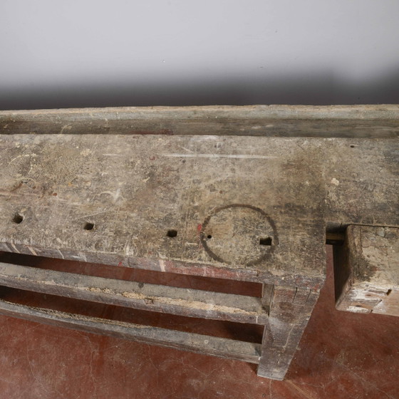 Industrial workbench with double vise, 20th Century Italian – Desk, Rustic (photo 10 of 16)
