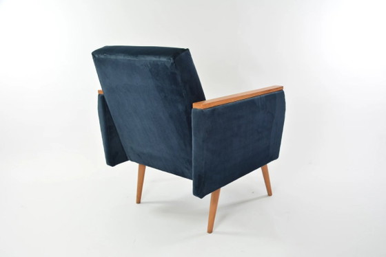 Image 1 of Blauwe Matisse vierkante fauteuils