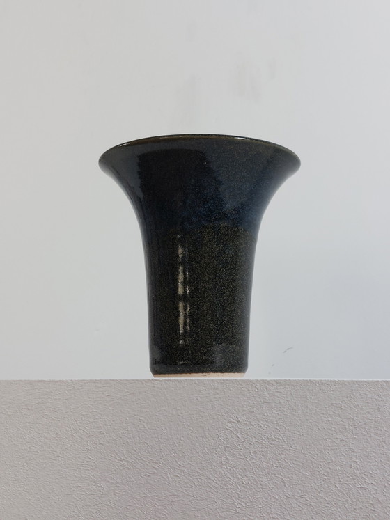 Image 1 of Vintage mid-century signed artist ceramic vase