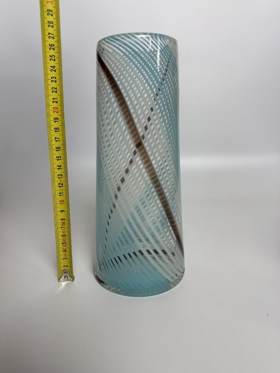 Image 1 of Murano Crystal Glass Italian Vase 'A Trina' Designed by Dino Martens for Aureliano Toso. Italy 1970s.