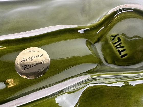 Image 1 of Vintage majolica serveerschaal - eieren