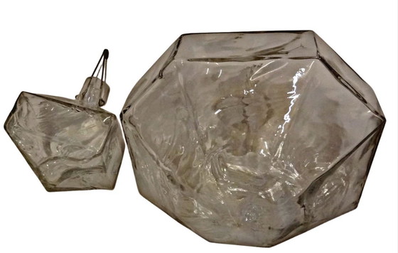 Image 1 of 1 van de 3 Enorme Murano plafondlamp toegeschreven aan Gio Ponti jaren 60