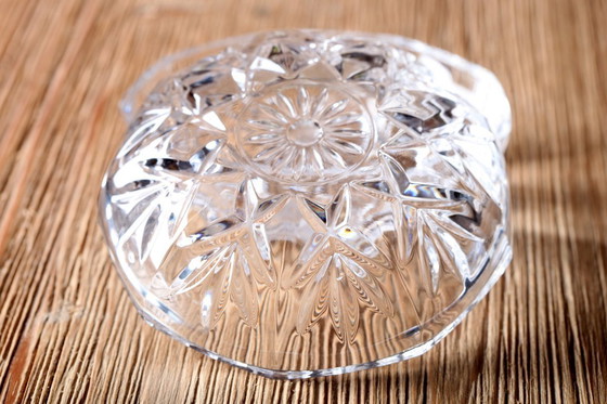 Image 1 of Vintage snoepkom van loodkristal: Courtenay Royal Rock, geometrische bonbonnière