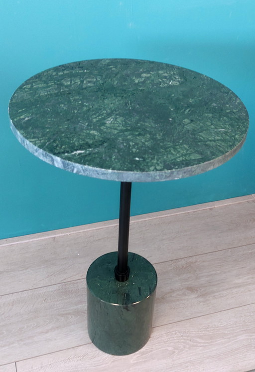 Groen Marmer Bijzettafel Metaal