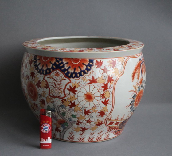 Image 1 of Vaso da fiori in porcellana cinese, colori policromi, antico, grande