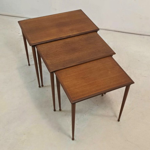 B.C. Møbler nesting tables 1960's teak Danish design