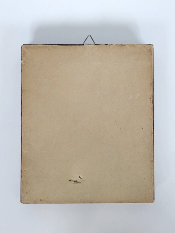 Image 1 of Vintage Floral Bouquet Print with Oval Linen Mat, Gilded Wood Frame, Foiled Shimmer Art