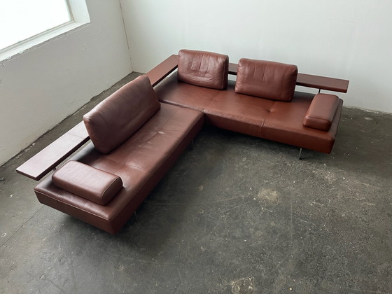 Come nuovo! Rolf Benz Dono Divano di design Divano in pelle cognac, Divani angolari, Marrone (foto 5 di 6)