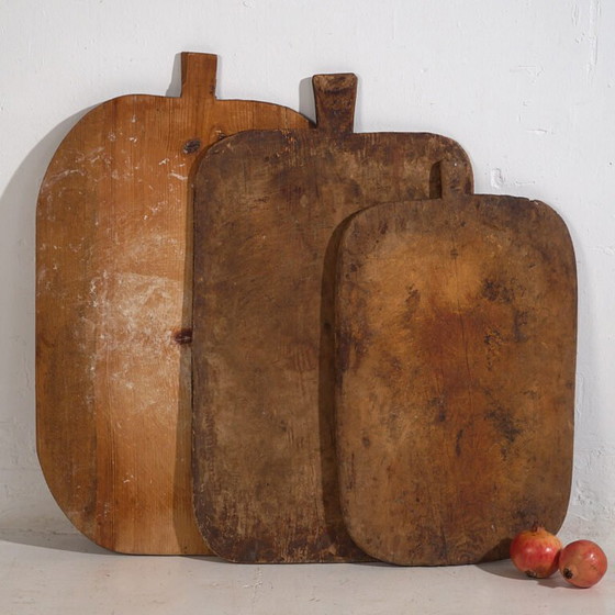 Large antique cutting boards (c.1920). Set of 3 #24 – Kitchen accessories, Rustic (photo 7 of 9)
