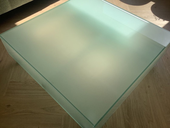 Image 1 of Square frosted glass table