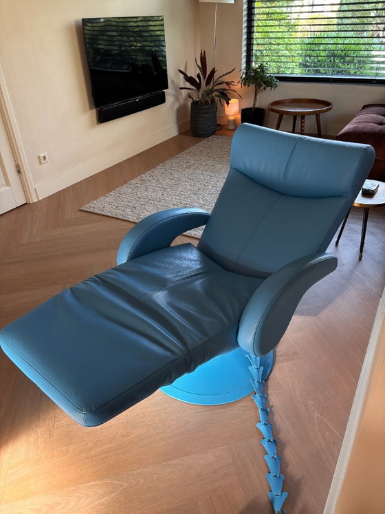 Leolux Helical poltrona relax elettrica | pelle blu | design – Poltrone relax (photo 19 of 22)