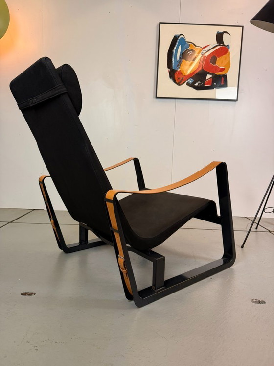 Image 1 of Poltrona Cité' in pelle e acciaio di Jean Prouvé per Vitra, 2002