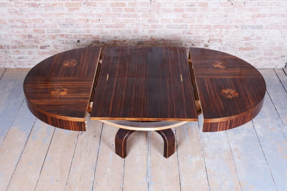 Restored Art Deco Extendable Table, by P. Follot, Ecole Boulle, France, 1920s – Paul Follot, Dining tables (photo 6 of 24)