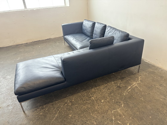 Image 1 of B&B Italia Charles corner sofa leather couch design