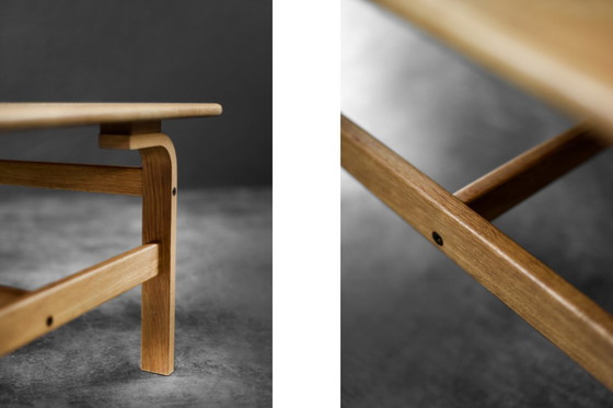 Image 1 of Vintage Mid-Century Scandinavian Modern Low Brown Oak Coffee Table by Karl-Erik Ekselius for JOC Vetlanda, 1960s