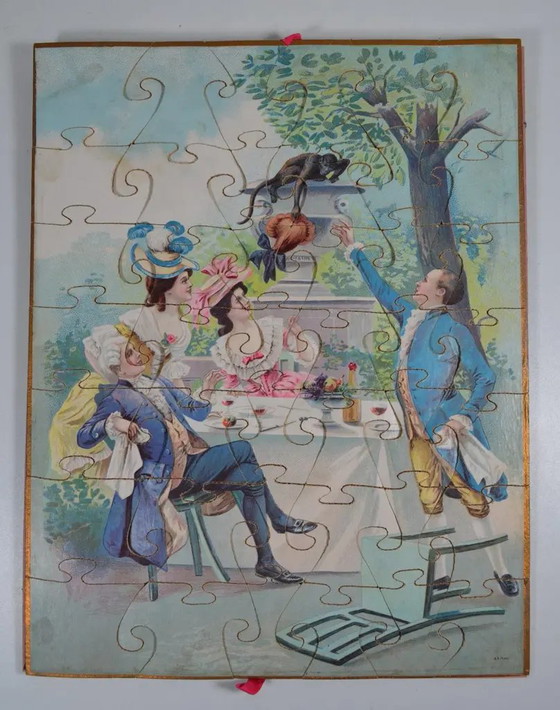 Antique Toy n.k Paris France Circa 1910 Box of 3 Puzzles – Decorative Objects, Wood (photo 10 of 13)