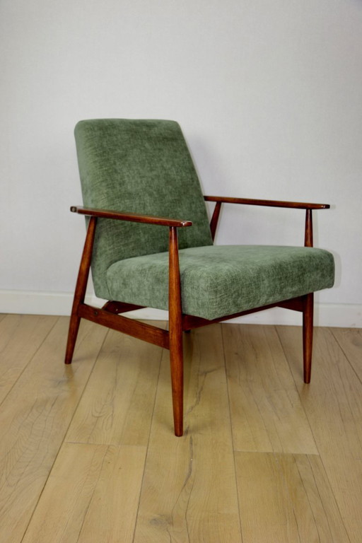 Fauteuil « Lis », modèle vert olive des années 1970, signé Henryk Lis - 2 exemplaires disponibles
