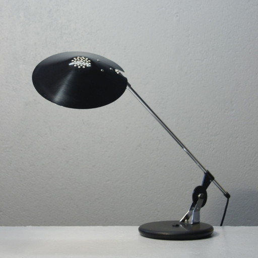 Große Schreibtischlampe Design Aluminor Vintage Frankreich 1970S