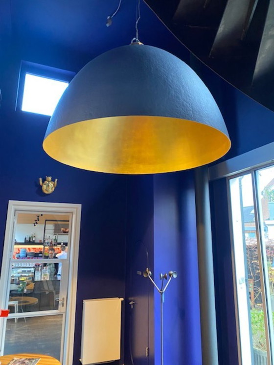 Image 1 of Ingo Maurer XXL Kuppel-Pendelleuchte 1999 Design Ingo Maurer