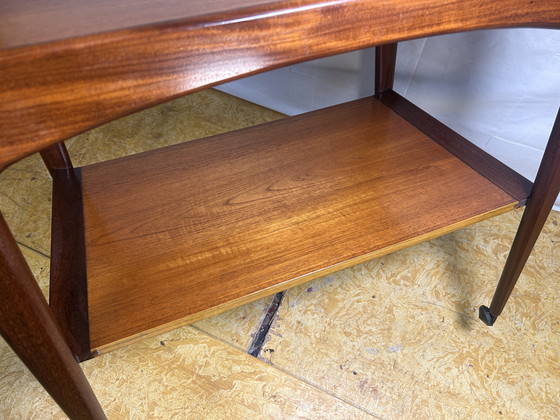 Image 1 of Mid Century Retro Vintage Teak & Afromosia serveerwagen - Deens ontwerp, jaren 1960