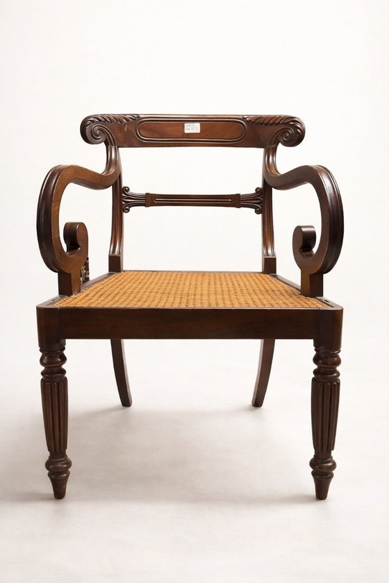 Image 1 of Coppia di poltrone in stile neoclassico anglo-indiano