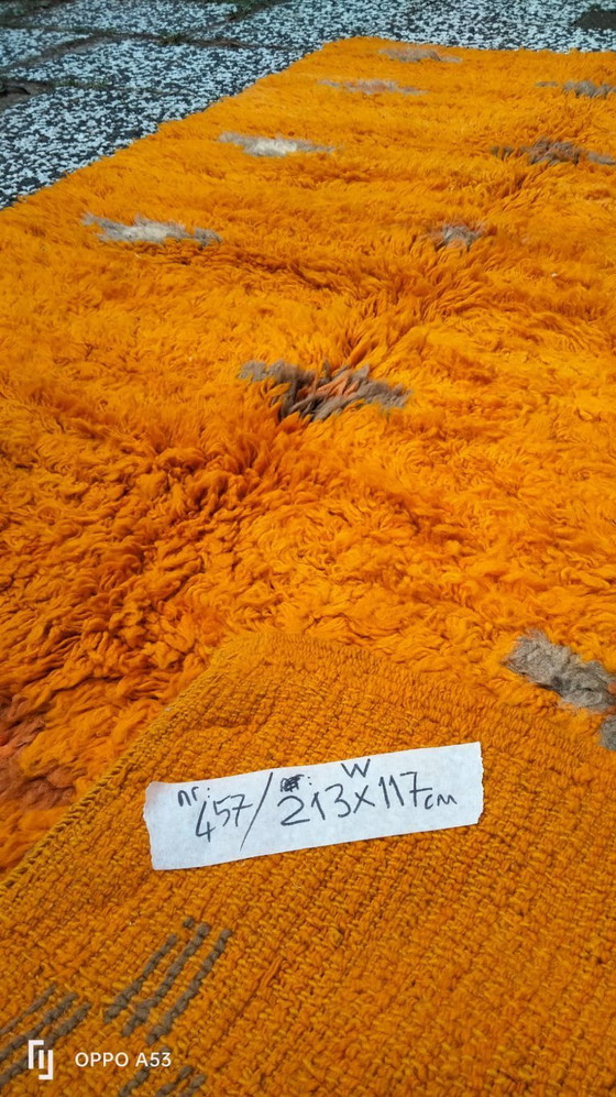 Image 1 of Handgeknüpfter Berber-Wollteppich, 213 x 117 cm