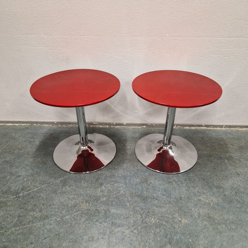 Set of 2 Vintage Style Side Tables Nightstands