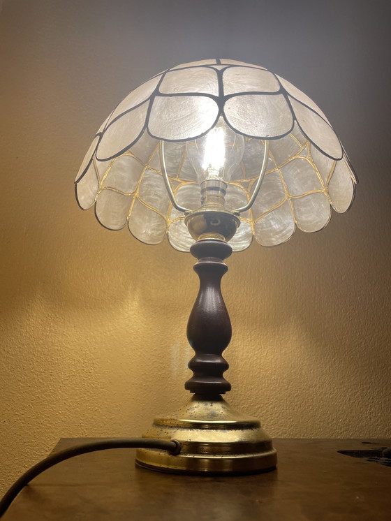 Image 1 of Tiffany stijl tafellamp glas-in-lood 