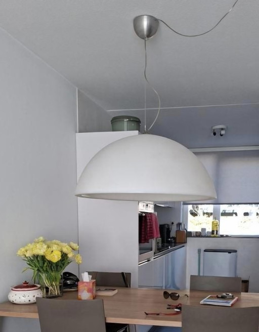 Large Pendant Lamp Basic Dome 90 cm, white - Durable Polyethylene