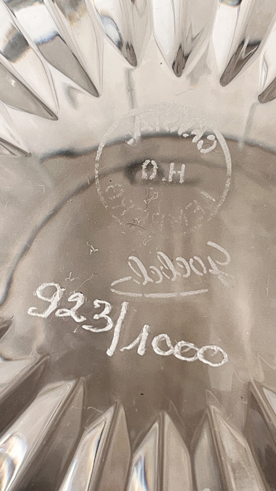 Image 1 of Handgeslepen kristallen champagnekoeler, merk Lemberg Goebel, genummerde editie