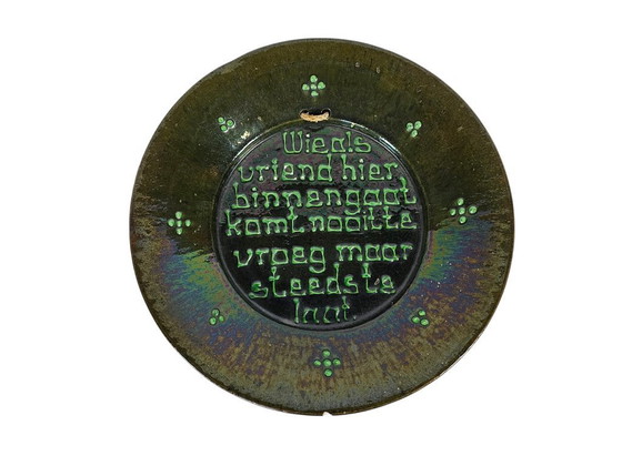Image 1 of W.C. Brouwer - Inscription Plate - Brouwers Aardewerk NV - Leiderdorp - 1910