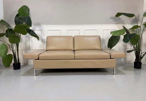 Brühl Alba Sofá de diseño Sofá Leder beige
