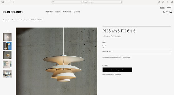 Image 1 of Louis Poulsen PH 6½-6 Charlottenborg door Poul Henningsen