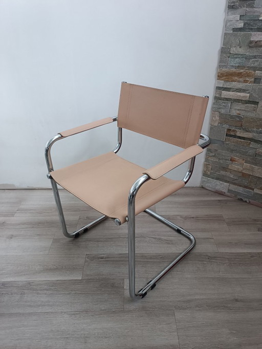 Bauhaus Italien Freischwinger-Sessel aus den 1980er Jahren