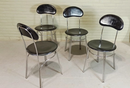 4 x Post Modern Dining Chairs