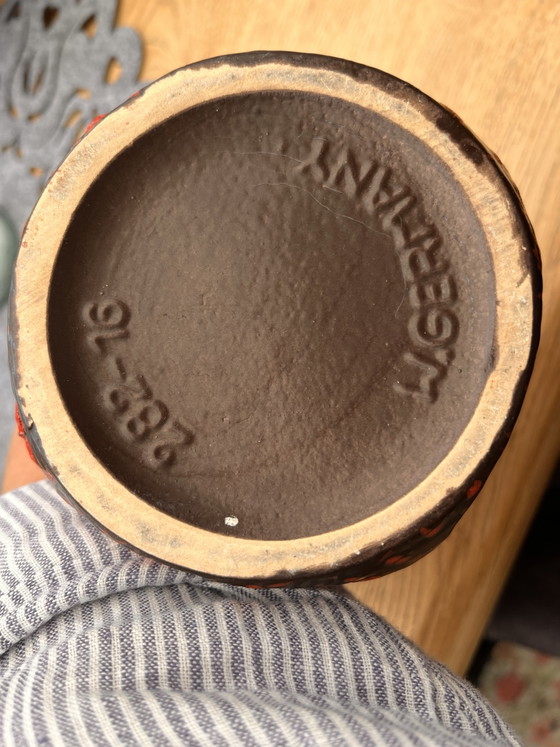 Image 1 of Vaso vintage in pietra lavica grassa della Germania Ovest - Scheurich 282-16 (decorazione Giura)
