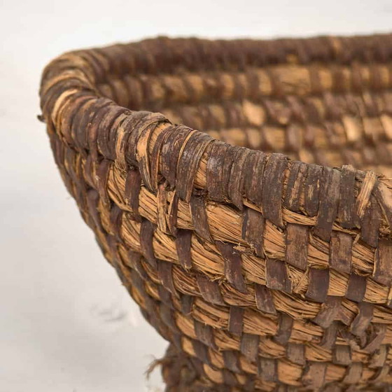 Antiker dekorativer Obstkorb (ca. 1930), Dekorative Objekte, Korbgeflecht, Braun (Foto 12 von 12)