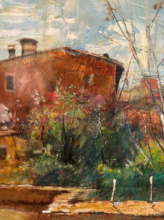 Peinture à l'huile sur toile de Lamberto Lamberti, années 1970, Peintures et dessins (photo 2 sur 9)