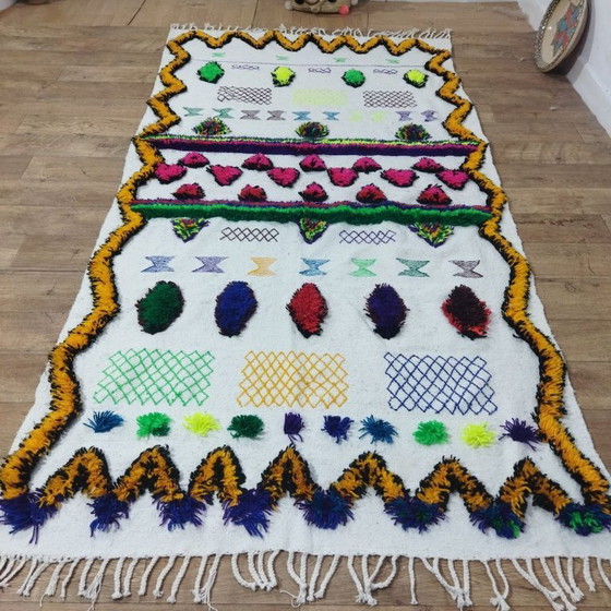 Image 1 of Authentiek Marokkaans Azilal-tapijt 282 x 145 cm – Kleurrijk handgemaakt Berber wollen tapijt