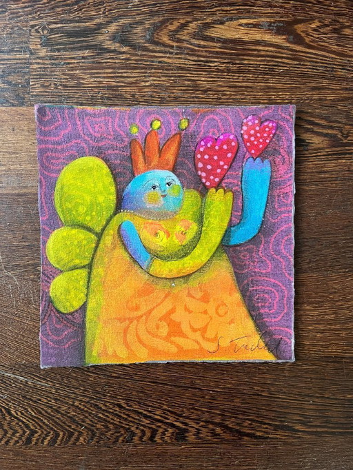 Signed work in mixed media Sabine Tuchel