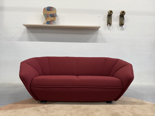 Pode Colla Sofa 2,5 Sitzer Kvadrat Mosaik Stoff Dunkelrot 203