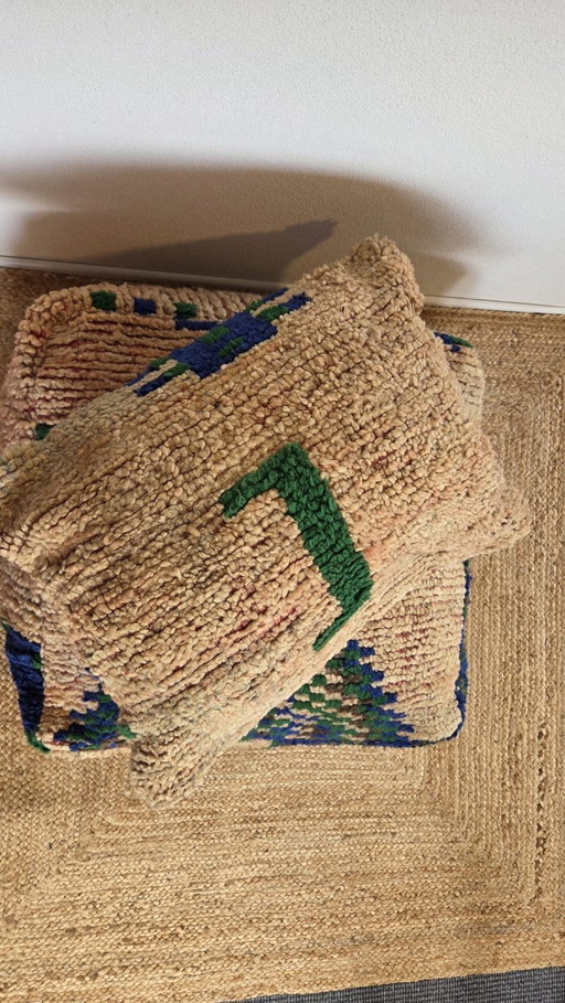 Moroccan pouf set handmade in Morocco