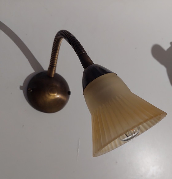 Image 1 of Small Brass Lucezia Gooseneck Vintage Wall Light
